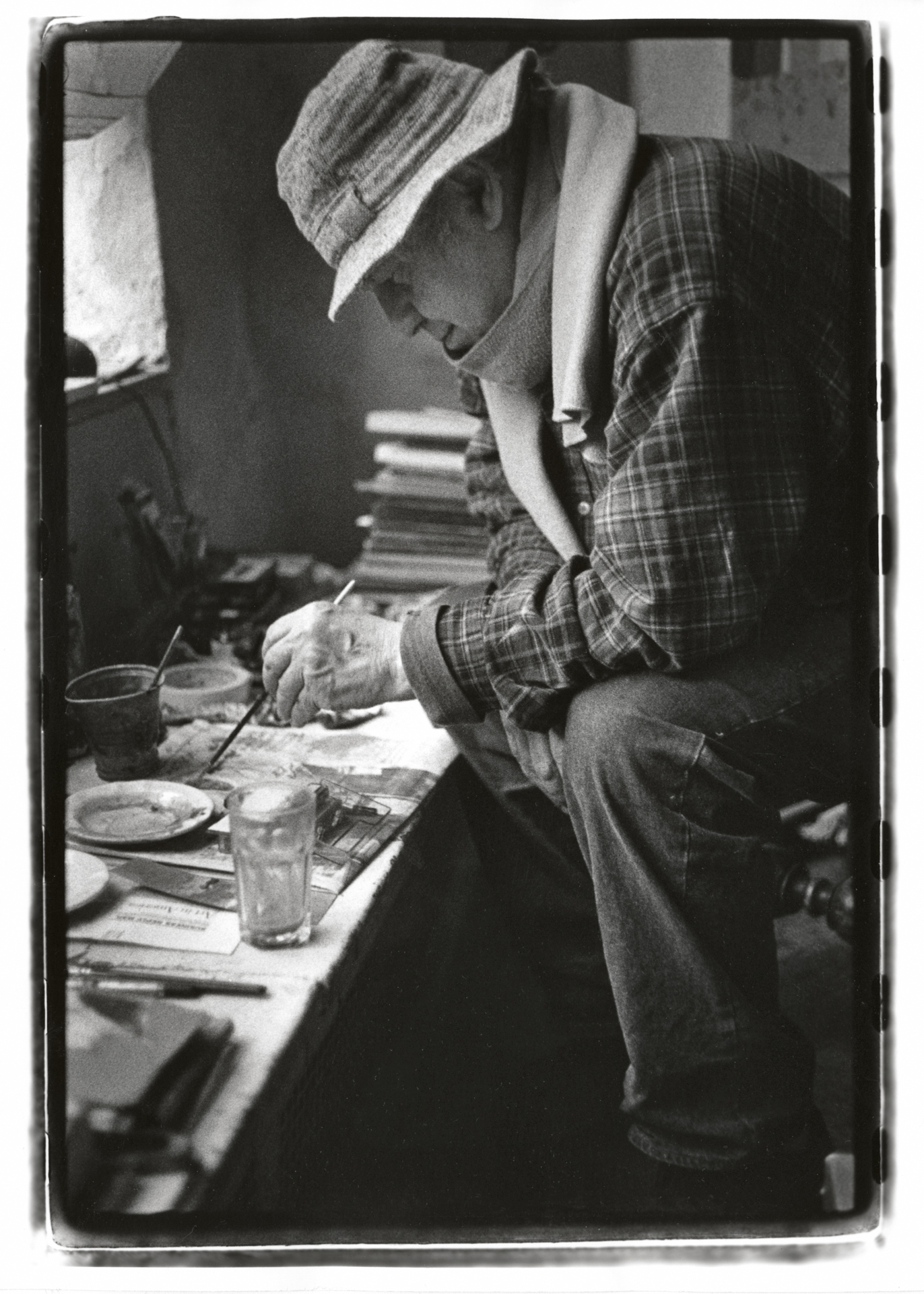 Leiter in his studio, 2003.
Photograph by Anders Goldfarb.